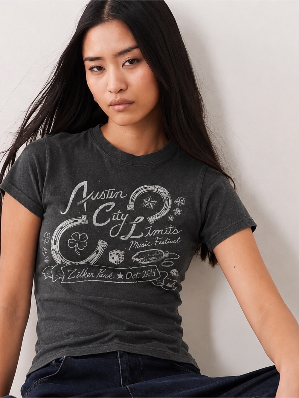 Austin City Limits Music Festival 2014 Graphic Tee Small Black ACL Zilker Park